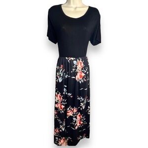 AUSELILY Women’s Short Sleeve Maxi Dress with Pockets Size XL